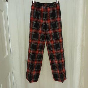 Vintage 60s Wool Plaid Stovepipe Slacks by Wardrobe Maker